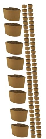 minkissy 100 Stück Pappbecherhülle Zarte Kaffeehülle Papierkaffeehülle Tassenpapierhülle Tassenschutzhülle Kälteisolierung Tassenhülle Wärmeisolierte Flaschenhülle Kaffeehüllen