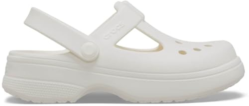 Crocs Unisex Kids Clog, Classic Mary Jane Clog K, Chalk, 1 UK Child