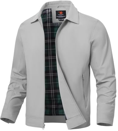 donhobo Herren Jacke Leichte Übergangsjacke Sommer Freizeit Bomberjacke Full Zip Up Outdoorjacke Frühling Herbst Windbreaker mit Reißverschlusstasche