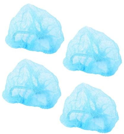 OUNONA 20stücke Einweg-haarnetz Vlieshaube Blau Bouffant Stretch- Für Make-up