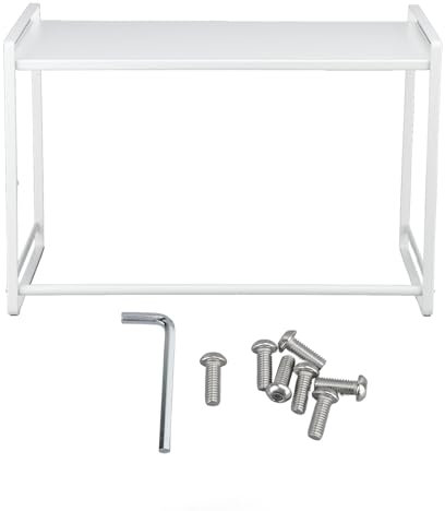 Lybunair Support de four à micro-ondes, étagère de rangement en acier au carbone, installation facile peu encombrante pour comptoir de cuisine, bouteilles, bols, assiettes
