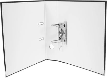 ZRHWSPD Kontoauszugsordner 2pcs Document Organizer Lever Arch File Folder Binder Clips Punch Hole Arched Office Folders(Black)