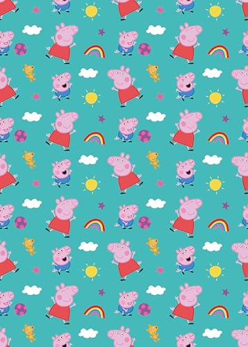 PEPPA PIG omslagspapper 2 m rulle wrap födelsedag present inslagning PEPPA PIG