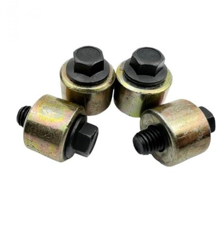 4er-Pack Motorrad CG125 Hinterradnabe Bremstrommelpuffer Gummilagerkleber kompatibel mit CG125(4pcs total iron)