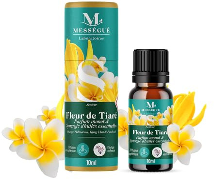 FLEUR DE TIARE - Parfum Monoï & Synergie D'huiles Essentielles - 10 ml - Mességué