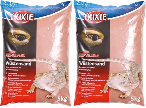 TRIXIE 76132 Wüstensand für Terrarien, 5 kg, rot (Packung mit 2)