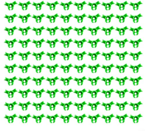 ZMdooreasy 100 clips de entrenamiento para plantas con diseño de doblador de tallo de bajo estrés, agarre seguro para apoyar ramas de tomate, árbol frutal, flor y vid (verde)