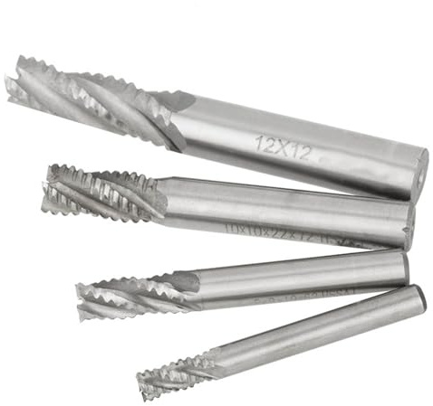 GYZOUKA Juego de Brocas para Enrutador CNC de Fresa de Desbaste con Buen Rendimiento de Fresado, Alta Resistencia para Proyectos de Trabajo de Metales, Fresado de Ranuras y Corte de Orificios