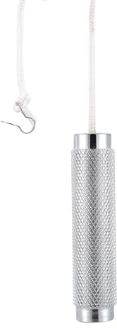 TWDRDTT Bathroom Light Pull Cord,6 * 1.2cm Ergonomic Light Pull Handle with 150cm Extension Waterproof Switch Pulls Cord String Suitable for Bathroom Toilet Ceiling Lights Fan Switch (Sliver)