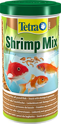 Tetra Pond Shrimp Mix - Snack für Teichfische aus natürlichen Shrimps und Gammarus, reich an Proteinen, 1 L Dose