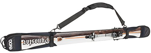 EVOC SKI Cover Neoprene Skitasche, Black | Ski Transporttasche, für Ski von 160 cm bis 195 cm, abnehmbarer und individuell einstellbarer Schultergurt