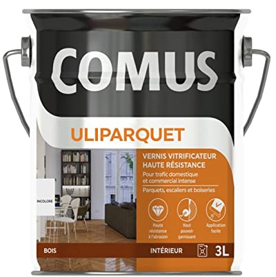 Uliparquet Brillant Incolore 3L - Vernis Vitrificateur haute résistance pour Trafic Domestique