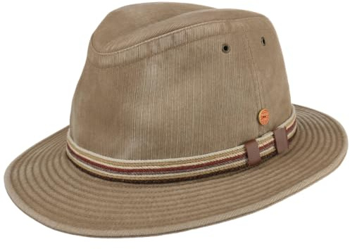 Mayser Menowin Outdoorhut Traveller Krempe UV-Schutz Kordelband Made in EU Herren Sommer beige 57 cm