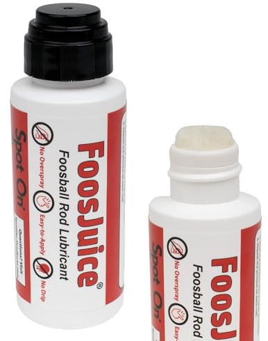 Spot On FoosJuice 100% Silicone Foosball Rod Lubricant with Dauber Top Applicator 60mL - The Clean and Easy to Use Lube