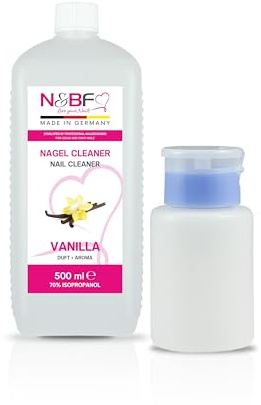 Cleaner per unghie al profumo di fragola 570 ml + dispenser a pompa 150 ml-Pulitore Nail utilizzato per pulire e sgrassare in qualità da studio