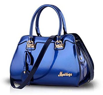 NICOLE&DORIS Mode Damen Handtaschen Umhängetasche Damenhandtaschen Henkeltaschen Schultertaschen Crossbody PU Blau