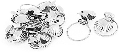 Aexit 12pcs 35 mm de diámetro. Acero inoxidable Cortina de ventana Clip Gancho Drapeado Alambre (model: E2997IXII-2453FJ) Anillos de varilla