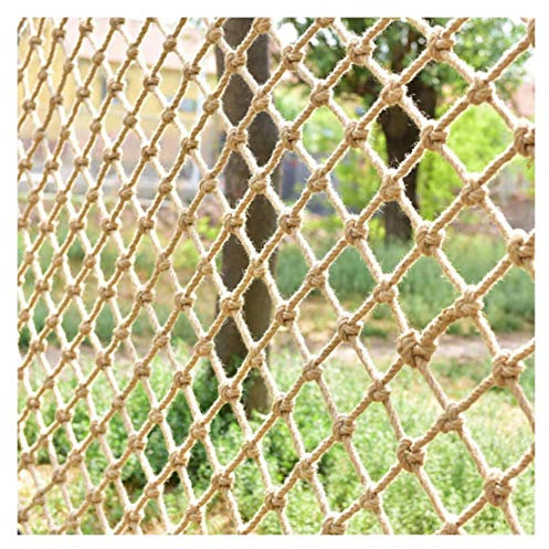ZGQSW Kinder Sicherheitsnetz, Hanfseilnetz, Kletternetz, Balkontreppennetz, Fotowanddekoration Trennwand Deckennetz, Hindernisschutz Gartenzaunnetz, 2x5m (Size : 1 * 5m(3 * 16ft))