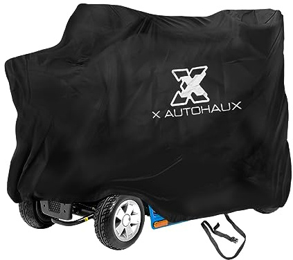 X AUTOHAUX Abdeckung für Elektromobil, wasserdicht, leicht, Schwarz