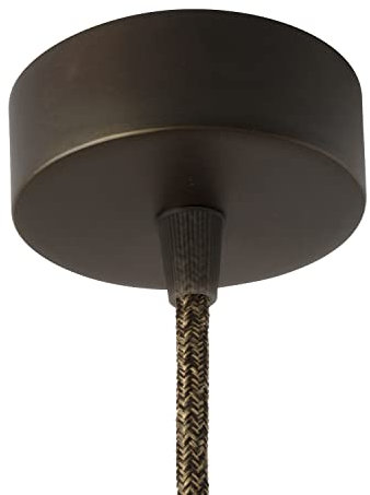 AMARCORDS - Auvent de plafond en métal, cache fil pour lustre couleur BRUNI, boîtier de lampe complet avec accessoires serre-câbles, vis et support de plafond. Diamètre 77mm hauteur 26mm
