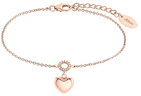 S.Oliver Herr Smycken – Armband I 925 Silver Med Hjärtan – Klassisk, Tidlös Och Elegant – Perfekt Presentídé