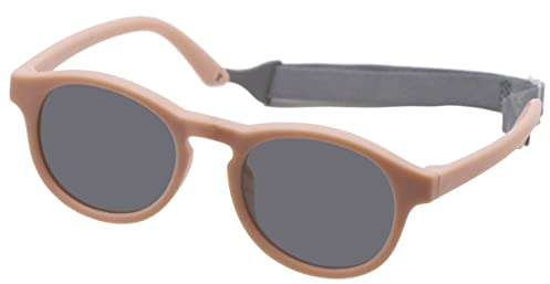Lunettes de Soleil Polarisées avc Bande pour Bébé Garçons et Filles 0 à 3 ans, Enfants Nourrisson Chic Lunettes de Soleil Incassables UV400 Protection Verre Léger Flexible Cadre Lunettes de Soleil