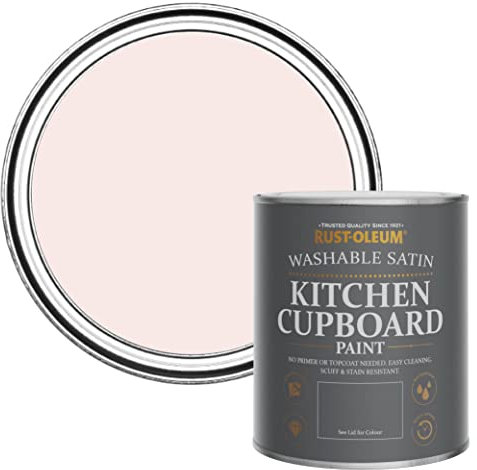 Rust-Oleum Pink Scrubbable Kitchen Cupboard Paint in Satin Finish - China Rose 750ml