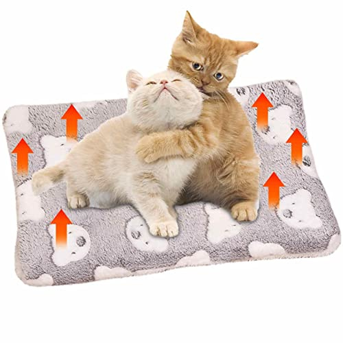Bexdug Couverture apaisante pour Chat - Lit en Flanelle Ultra Douce pour Chien et Chat imprimés | Tapis Couchage Doux et Chaud Lavable en Machine pour Chiens Chats Froides journées