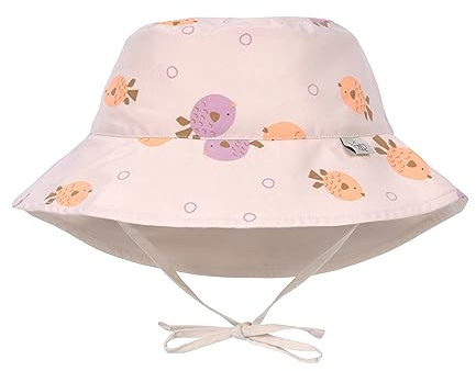 LÄSSIG Baby Kinder Sonnenhut Strandhut Sommerhut Sonnenschutz Kinderhut Babymütze wendbar atmungsaktiv UV-Schutz 80/Sun Protection Bucket Hat Fish light pink, 19-36 Monate, Größe: 50/51