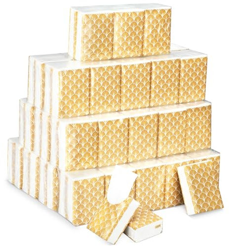 Therwen 100 Stück Taschentücher, Reisepackungen, Großpackungen, 1000 Blatt, Mini-Tücher, Großpackung, 3-lagig, kleine Reisegröße, Papier, individuelle Taschengröße (klassisch)