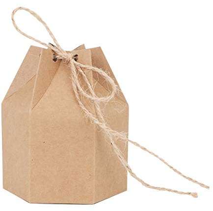 Lwuey Geschenkbox Kraftpapier, 50 Stuck Weihnachten Party Geschenk Boxen Kleine Schachteln Pralinenschachtel Leer Kartonschachteln Kraftpapierbox Brown Craft Paper Süßigkeitsbox Hochzeit Geburtstag