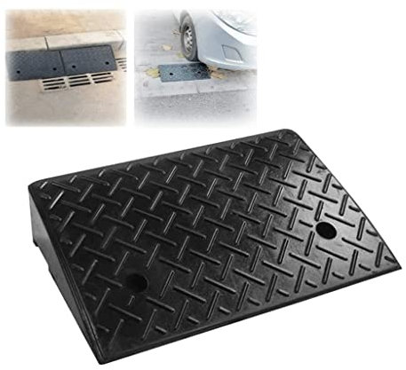 BKEKM Rollstuhlrampe Rollstuhlrampe Schwarze Gummischwellenrampe rutschfeste Rollerrampe Für Auto Bordsteinrampen Eingangstreppen Behindertenrampen Anti-Rutsch