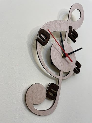 Genérico Reloj de Pared de Madera: Estilo y Funcionalidad en Armonía (Clave de Sol)