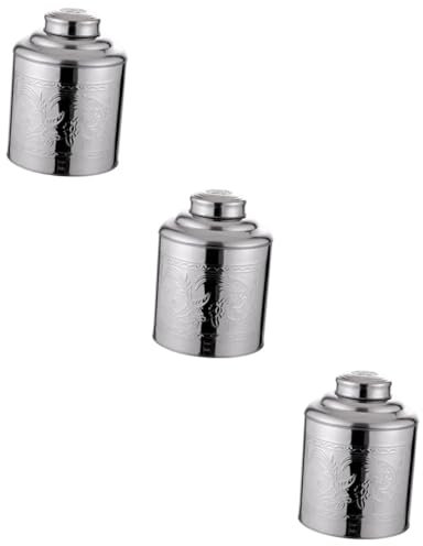 CYYHGD 3 Botes de té, Tarro de té, Embalaje de té, Tarro de Regalo, práctico Almacenamiento de té, Caja de té, Lata de té, azucarero Antiguo, Caja de Almacenamiento de Hojas Sueltas, b