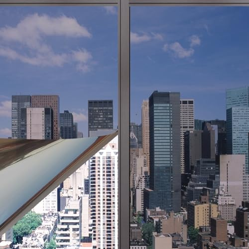 Spiegelfolie Fenster Sichtschutz, Fensterfolie Selbstklebend Sonnenschutzfolie Spiegelfolie, Fenster Sonnenschutzfolie Innen Für Wärmeisolierung, Für Büro Wohnzimmer Und Schlafzimmer (Color : Grey,