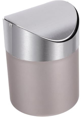 Mini Poubelle de Table en Acier Inoxydable Couvercle Basculant