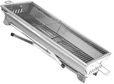 CANIGHT 1stück Tragbarer Edelstahl Grill Zusammenklappbarer Barbecue Grill Für Camping Picknick Und Outdoor-aktivitäten Stabil Und Geruchlos Für Holzkohle