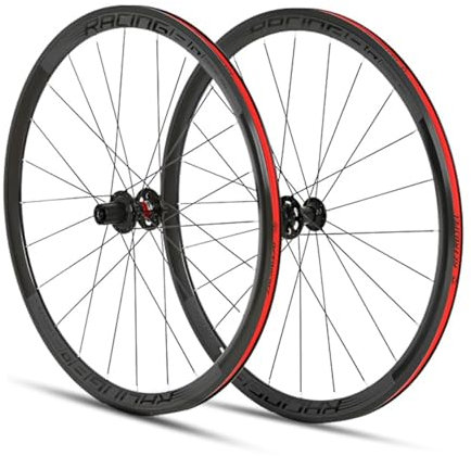 700C Fahrrad-Laufradsatz Aluminiumlegierung Doppelwand Felgen Vorder- Und Hinterräder Scheibenbremse Steckachse Felgen 36 Mm 24H Nabe Fahrrad-Radsatz for 8-12-fach Kassette