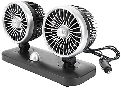 Uonlytech Ventilador Usb De Doble Cabezal Para Coche Portátil Versátil Ajustable Para Camión y Vehículo De Refrigeración Por Agua