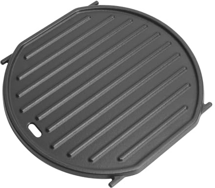 WELL GRILL Sear Grate Plancha de Hierro Fundido para Weber Spirit II 210/310, GS4 Genesis II E-310 Series, Placa reversible para Weber Gourmet BBQ System 57 cm