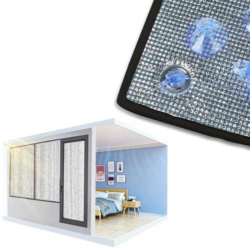 Film De Protection Solaire Anti-UV 8mm Épais Film De Fenêtre De Isolation Thermique pour Vitres Intimité Anti Froid Film Isolant pour Fenêtre avec Ventouse(50x130cm)