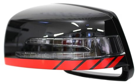 Finest Folia Spiegelstreifen Karminrot Aufkleber für Spiegel Seitenstreifen Folie mit Streifen Außenspiegel Dekor Rückspiegel Autoaufkleber Spiegelaufkleber Autofolie DS001
