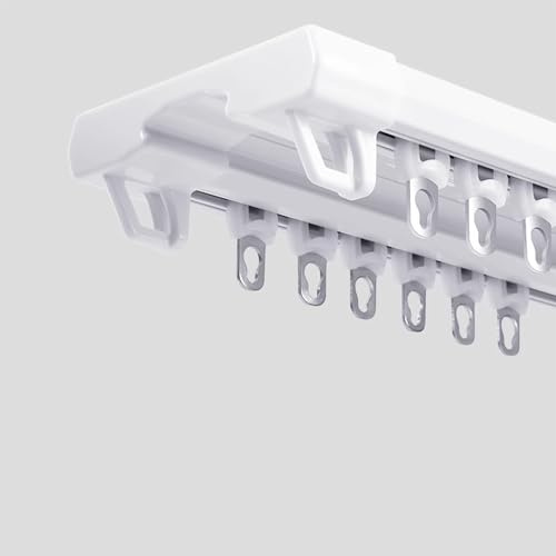 Binario per tende ad alta resistenza, 1,5-10 m, liscio e silenzioso, montaggio a soffitto, in alluminio, per camera da letto, sistema di tendaggi durevole, facile installazione, design moderno