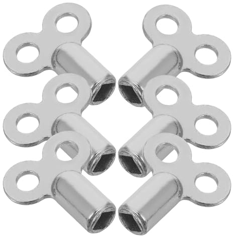 BUGUUYO 6pcs Radiator Bleed Keys Radiator Air Vent Spanner Tool for Heating Systems with Pre-drilled for Easy Storage and Improved Efficiency