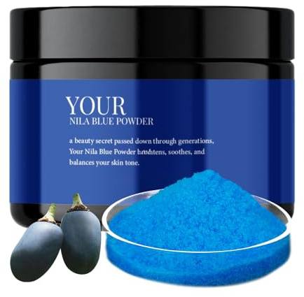 Blue Nila Powder Marokko - Indigo Pulver Nila Mask - Gesichtsmaske Frauen - Face Mask Skincare - Porenminimierer Feuchtigkeitsspendende Maskenpuder, Straffende Haut