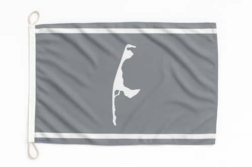 Sylt Bandiera grigio – Stile Mare del Nord in eleganza senza tempo Bandiera Marina / 90 x 60 cm