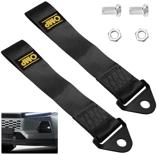 Cuerda de remolque, 2 correas de remolque de coche de carreras, correas de remolque de nailon de alta resistencia, correa de remolque para parachoques delantero y trasero, decoración personalizada