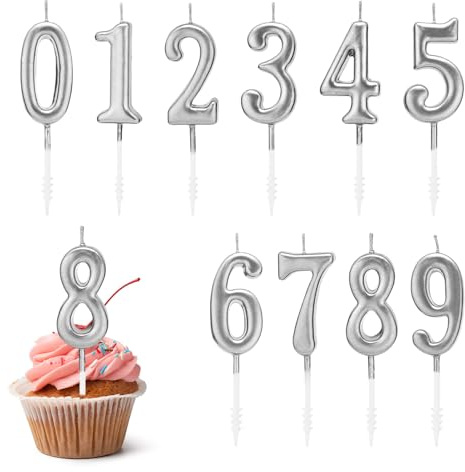 Cumpleaños - 10 Piezas Con Números, Candel Con Números, Suministros De De Cumpleaños Para Planificadores Panaderos Domésticos Organizadores De Eventos Tiendas Al Por Menor