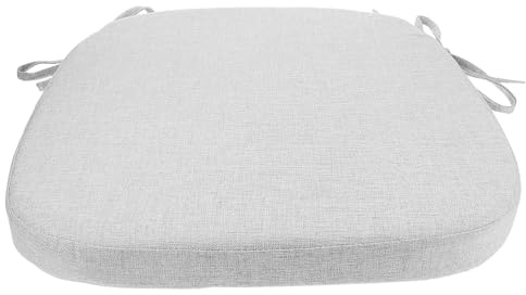 GRIRIW Booster Seat Cushion for Dining Chair, Horseshoe-Shaped 43x42x5cm High-Density Sponge Pad with Detachable Straps, Light Gray Ergonomic Height Increasing Seat for Home and Travel