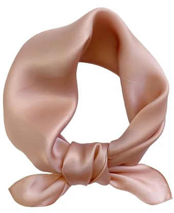 DIPZO Foulard en Soie de Mûrier 100% pour Femme, Carré de Soie 53x53cm
